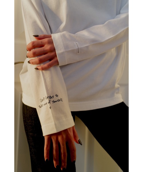 ALEXIA STAM(アリシアスタン)の「Message Long Sleeve Tee /メッセージロングスリーブT(Tシャツ/カットソー・レディース・ホワイト・FREE)」の3枚目の写真