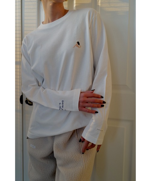 ALEXIA STAM(アリシアスタン)の「Message Long Sleeve Tee /メッセージロングスリーブT(Tシャツ/カットソー・レディース・ホワイト・FREE)」の12枚目の写真