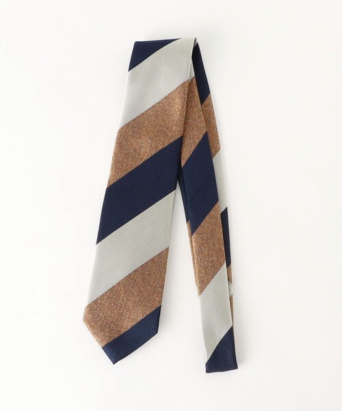 green label relaxing（グリーンレーベルリラクシング）の「GLR JAPAN VINTAGE 8.0cm ストライプ2 ネクタイ（ネクタイ・メンズ・ライラック/ダークブラウン/ネイビー/オレンジ・FREE）」の4枚目の写真