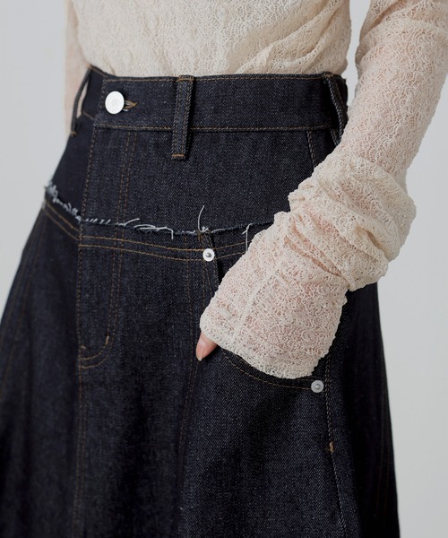 【★日本未入荷★】 S MAXMARA ☆ フレアデニムスカート CECILE 26AW S MAX MARA CECILE デニムフレアスカート (S Max Mara