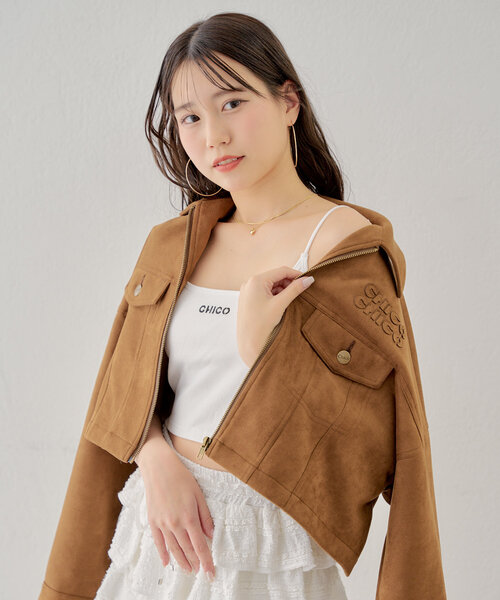 Chico（チコ）の「ロゴ刺繡パット付きキャミ（キャミソール・レディース・ホワイト/グレー/ブラック・FREE）」の5枚目の写真