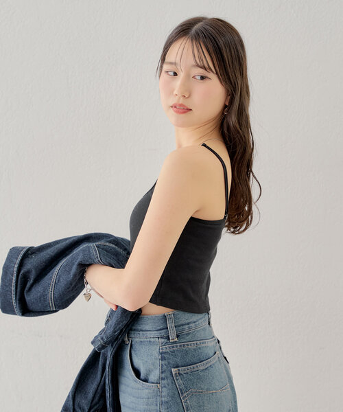 Chico（チコ）の「ロゴ刺繡パット付きキャミ（キャミソール・レディース・ホワイト/グレー/ブラック・FREE）」の11枚目の写真