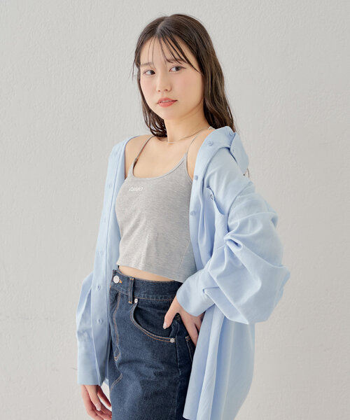 Chico（チコ）の「ロゴ刺繡パット付きキャミ（キャミソール・レディース・ホワイト/グレー/ブラック・FREE）」の16枚目の写真