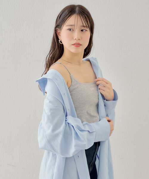 Chico（チコ）の「ロゴ刺繡パット付きキャミ（キャミソール・レディース・ホワイト/グレー/ブラック・FREE）」の18枚目の写真