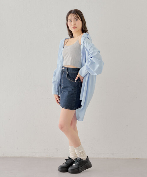 Chico（チコ）の「ロゴ刺繡パット付きキャミ（キャミソール・レディース・ホワイト/グレー/ブラック・FREE）」の20枚目の写真