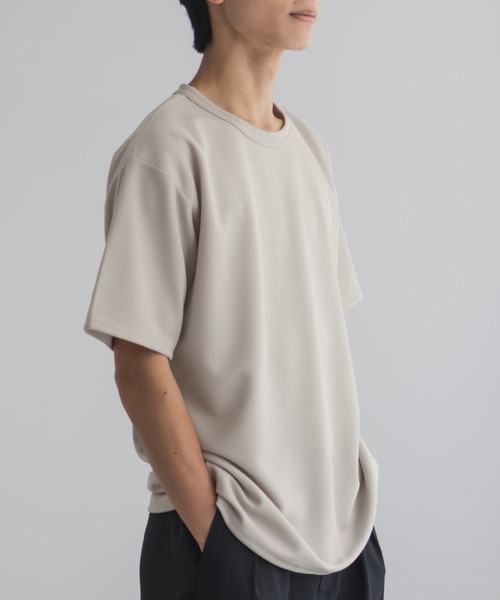 NAVY(ネイビー)の「NAVY カノコ素材 クルーネックTシャツ(Tシャツ/カットソー・メンズ・ベージュ/ブルー/チャコールグレー/ライトグレー/ホワイト/ブラウン/ネイビー・XXL/S/XL/L/M)」の5枚目の写真