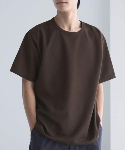 NAVY(ネイビー)の「NAVY カノコ素材 クルーネックTシャツ(Tシャツ/カットソー・メンズ・ベージュ/ブルー/チャコールグレー/ライトグレー/ホワイト/ブラウン/ネイビー・XXL/S/XL/L/M)」の4枚目の写真