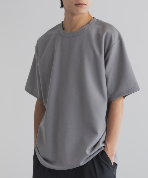 NAVY(ネイビー)の「NAVY カノコ素材 クルーネックTシャツ(Tシャツ/カットソー・メンズ・ベージュ/ブルー/チャコールグレー/ライトグレー/ホワイト/ブラウン/ネイビー・XXL/S/XL/L/M)」の3枚目の写真