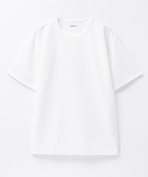 NAVY(ネイビー)の「NAVY カノコ素材 クルーネックTシャツ(Tシャツ/カットソー・メンズ・ベージュ/ブルー/チャコールグレー/ライトグレー/ホワイト/ブラウン/ネイビー・XXL/S/XL/L/M)」の8枚目の写真