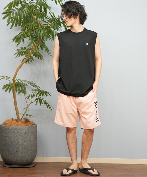 Hurley (ハーレー)の「Hurley/ハーレー タンクトップ UVケアラッシュガード ワンポイント MSRG251087(ラッシュガード・メンズ・ブラック/ホワイト・S/L/M)」の9枚目の写真