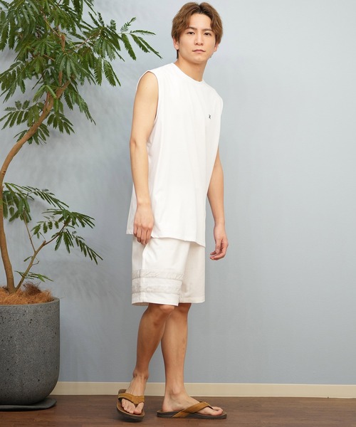 Hurley (ハーレー)の「Hurley/ハーレー タンクトップ UVケアラッシュガード ワンポイント MSRG251087(ラッシュガード・メンズ・ブラック/ホワイト・S/L/M)」の7枚目の写真