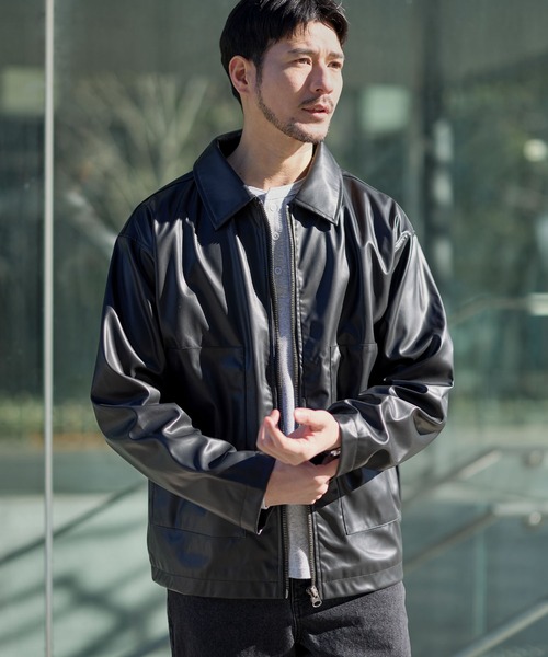 SPU(スプ)の「スパンフライス長袖ヘンリーネックカットソー(Tシャツ/カットソー・メンズ・ブラック/杢グレー/ホワイト・S/M/L/XL)」の12枚目の写真