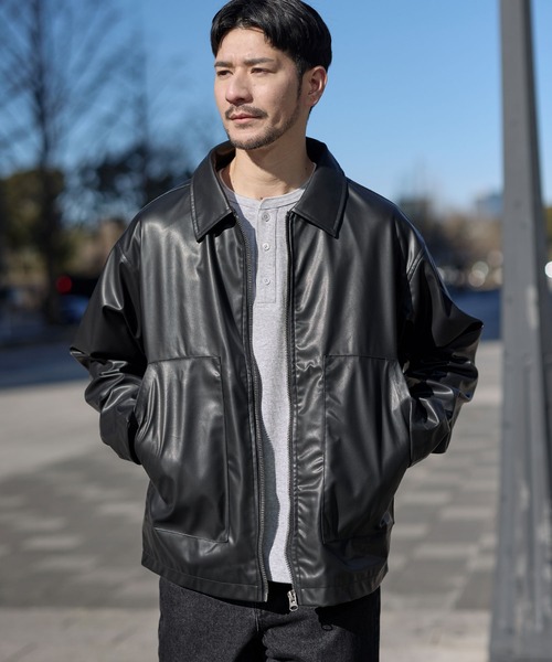 SPU(スプ)の「スパンフライス長袖ヘンリーネックカットソー(Tシャツ/カットソー・メンズ・ブラック/杢グレー/ホワイト・S/M/L/XL)」の13枚目の写真