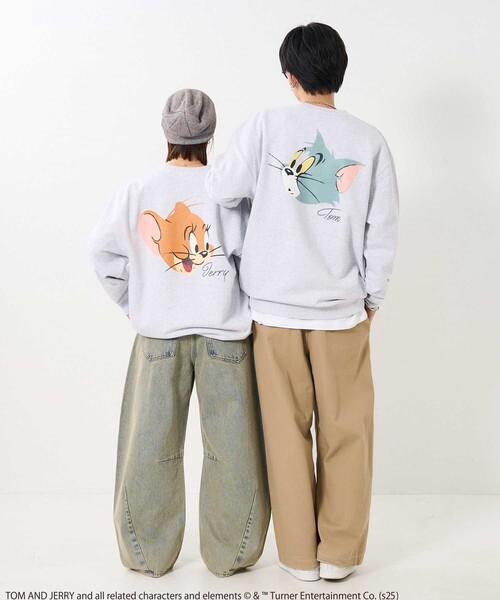 FREAK'S STORE(フリークスストア)の「Tom and Jerry/バックフェイスプリントスウェット(スウェット・レディース・グレー/ライトグレー・LARGE/X-LARGE)」の4枚目の写真