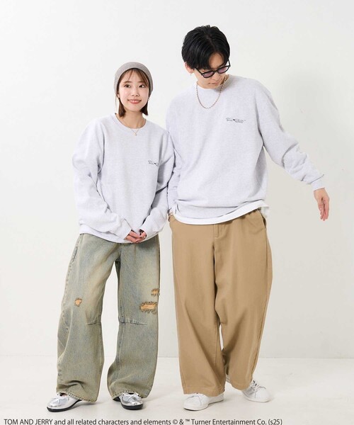 FREAK'S STORE(フリークスストア)の「Tom and Jerry/バックフェイスプリントスウェット(スウェット・レディース・グレー/ライトグレー・LARGE/X-LARGE)」の5枚目の写真