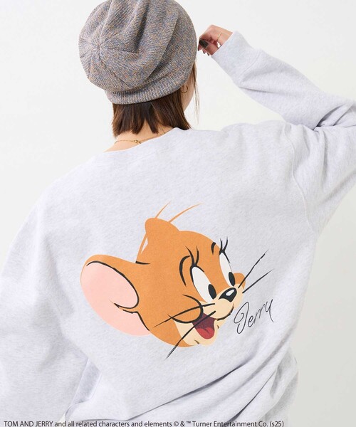 FREAK'S STORE(フリークスストア)の「Tom and Jerry/バックフェイスプリントスウェット(スウェット・レディース・グレー/ライトグレー・LARGE/X-LARGE)」の8枚目の写真