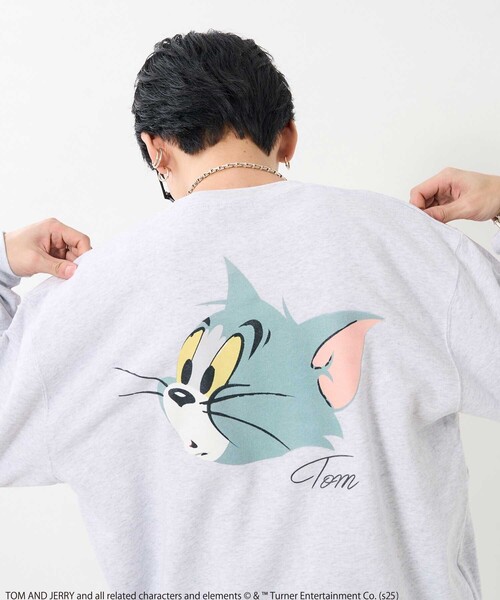 FREAK'S STORE(フリークスストア)の「Tom and Jerry/バックフェイスプリントスウェット(スウェット・レディース・グレー/ライトグレー・LARGE/X-LARGE)」の10枚目の写真