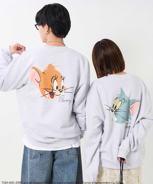 FREAK'S STORE(フリークスストア)の「Tom and Jerry/バックフェイスプリントスウェット(スウェット・レディース・グレー/ライトグレー・LARGE/X-LARGE)」の11枚目の写真