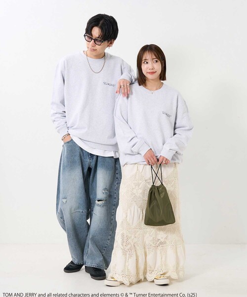 FREAK'S STORE(フリークスストア)の「Tom and Jerry/バックフェイスプリントスウェット(スウェット・レディース・グレー/ライトグレー・LARGE/X-LARGE)」の13枚目の写真