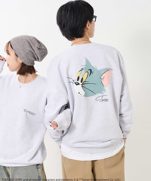 FREAK'S STORE(フリークスストア)の「Tom and Jerry/バックフェイスプリントスウェット(スウェット・レディース・グレー/ライトグレー・LARGE/X-LARGE)」の14枚目の写真