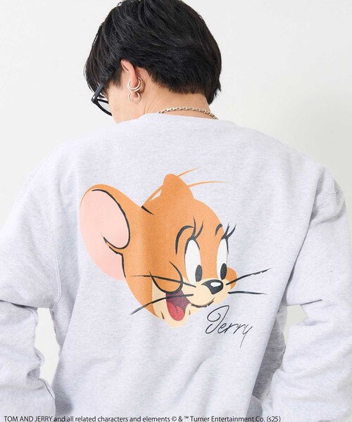 FREAK'S STORE(フリークスストア)の「Tom and Jerry/バックフェイスプリントスウェット(スウェット・レディース・グレー/ライトグレー・LARGE/X-LARGE)」の19枚目の写真