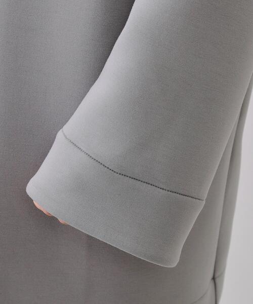 OPAQUE.CLIP（オペークドットクリップ）の「ノーカラーZIPミドルコート【洗濯機洗い可/抗ピル】（ノーカラーコート・レディース・アイボリー/グレー/ブラック・40/38/42）」の18枚目の写真