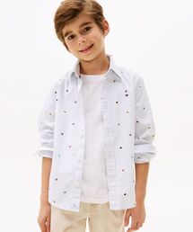 TOMMY HILFIGER | BOYS オールオーバーフラッグプリントシャツ(シャツ/ブラウス)