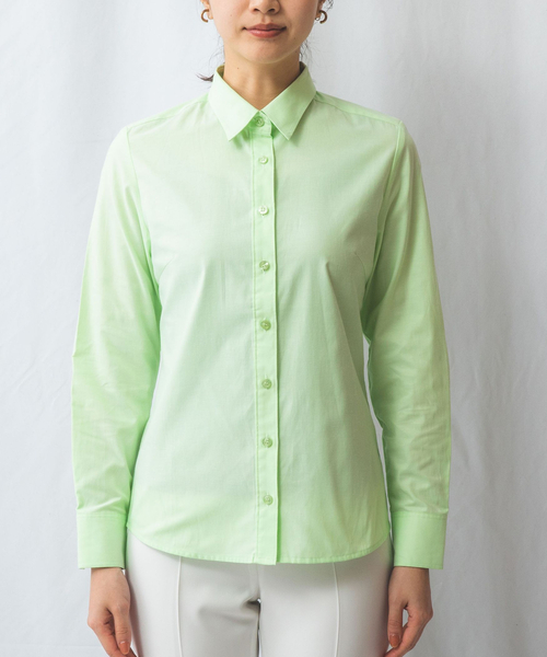 NARACAMICIE（ナラカミーチェ）の「【NARACAMICIE】オックスフォード長袖シャツ（シャツ/ブラウス・レディース・ブルー/ホワイト/ピンク/グリーン・S/XL/L/M）」の10枚目の写真