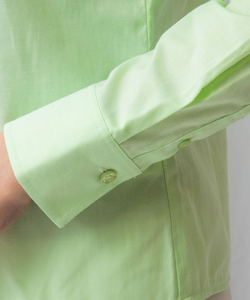 NARACAMICIE（ナラカミーチェ）の「【NARACAMICIE】オックスフォード長袖シャツ（シャツ/ブラウス・レディース・ブルー/ホワイト/ピンク/グリーン・S/XL/L/M）」の15枚目の写真