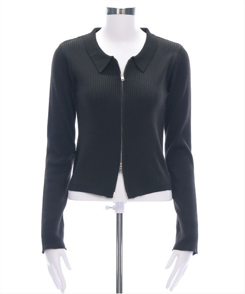 clear（クリア）の「ダブルジップ長袖ニットトップス［大人カジュアル 春ニット］（ニット/セーター・レディース・ブルー系その他/ブラック/グレー/アイボリー系・F）」の22枚目の写真