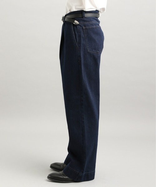 LURAKU(ルラク)の「【LURAKU】 tuck wide denim pants / タックワイドデニムパンツ|SETUP対応(デニムパンツ・メンズ・ブラック/インディゴブルー/ネイビー/ブルー・S/L/M)」の17枚目の写真