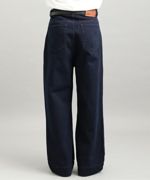 セール】【LURAKU】 tuck wide denim pants / タックワイドデニム