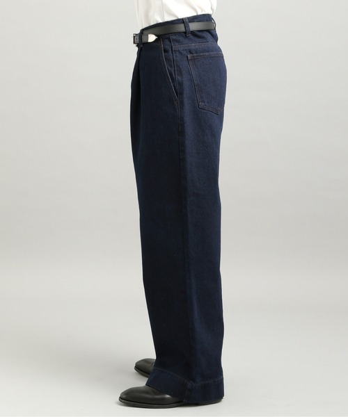 LURAKU(ルラク)の「【LURAKU】 tuck wide denim pants / タックワイドデニムパンツ|SETUP対応(デニムパンツ・メンズ・ブラック/インディゴブルー/ネイビー/ブルー・S/L/M)」の10枚目の写真
