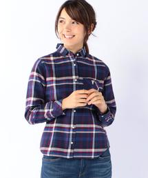 coen | ネルチェックユーティリティレギュラーシャツ(シャツ/ブラウス)