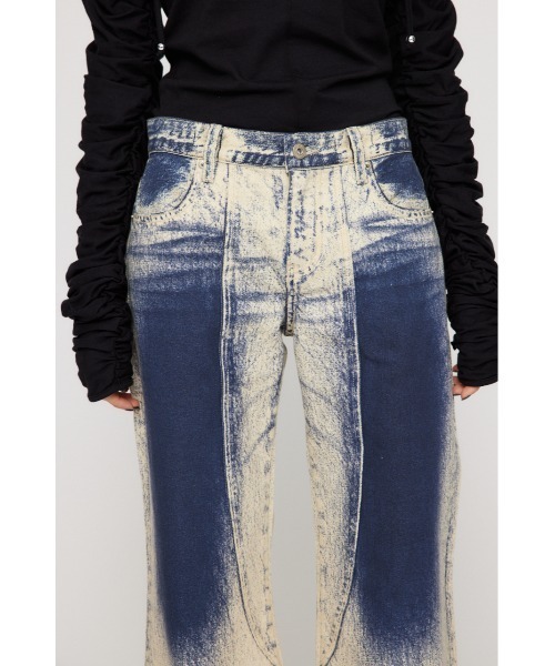 LAGUA GEM（ラグアジェム）の「WASH PRINT FLARE デニム（デニムパンツ