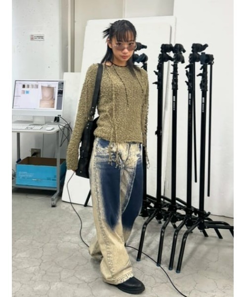 laguagem WASH PRINT FLARE デニム セール】WASH PRINT FLARE デニム（デニムパンツ）｜LAGUA GEM