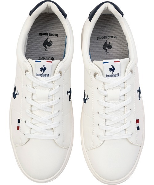 le coq sportif(ルコックスポルティフ)の「ルコックスポルティフ/LCS シェル バウンド CHELLES BOUND 軽量シューズ LU5SSN05LZ(スニーカー・レディース・ホワイト×ネイビー/ブラック×ホワイト/ホワイト系その他4・22.5cm/23.0cm/23.5cm/24.0cm/24.5cm/25.0cm)」の2枚目の写真