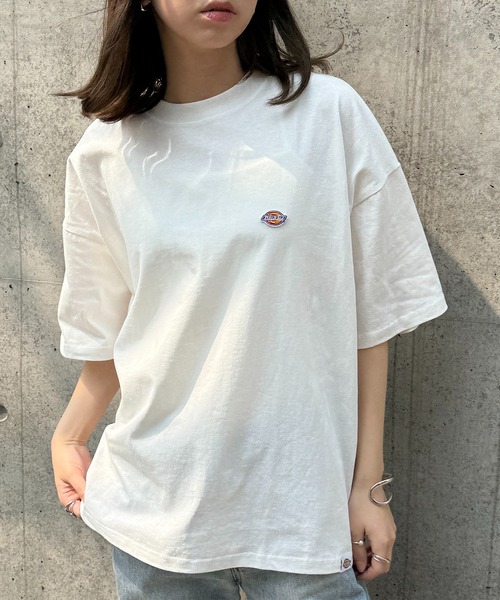 Dickies（ディッキーズ）の「【Dickies】刺繍ワンポイント　オーバーサイズTシャツ　別注　5222-TTMDK2（Tシャツ/カットソー・レディース・ホワイト/ブラック系1/グレー系1/グレー/ホワイト系1/ブラック・XS/S/M/L/LL）」の8枚目の写真