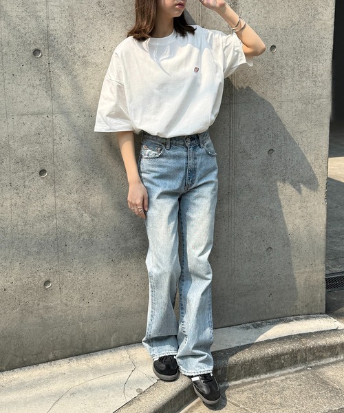 Dickies（ディッキーズ）の「【Dickies】刺繍ワンポイント　オーバーサイズTシャツ　別注　5222-TTMDK2（Tシャツ/カットソー・レディース・ホワイト/ブラック系1/グレー系1/グレー/ホワイト系1/ブラック・XS/S/M/L/LL）」の11枚目の写真