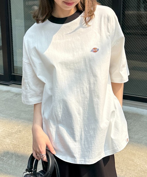 Dickies（ディッキーズ）の「【Dickies】刺繍ワンポイント　オーバーサイズTシャツ　別注　5222-TTMDK2（Tシャツ/カットソー・レディース・ホワイト/ブラック系1/グレー系1/グレー/ホワイト系1/ブラック・XS/S/M/L/LL）」の13枚目の写真