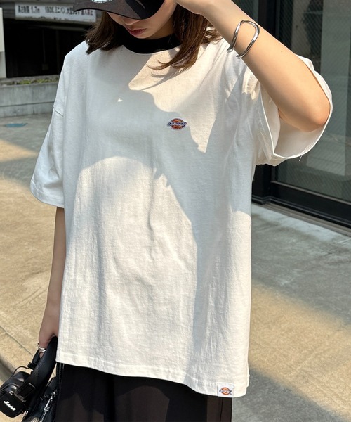 Dickies（ディッキーズ）の「【Dickies】刺繍ワンポイント　オーバーサイズTシャツ　別注　5222-TTMDK2（Tシャツ/カットソー・レディース・ホワイト/ブラック系1/グレー系1/グレー/ホワイト系1/ブラック・XS/S/M/L/LL）」の14枚目の写真