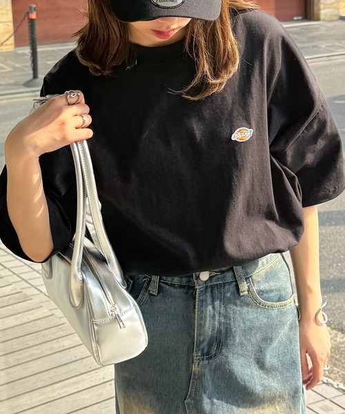 Dickies（ディッキーズ）の「【Dickies】刺繍ワンポイント　オーバーサイズTシャツ　別注　5222-TTMDK2（Tシャツ/カットソー・レディース・ホワイト/ブラック系1/グレー系1/グレー/ホワイト系1/ブラック・XS/S/M/L/LL）」の18枚目の写真