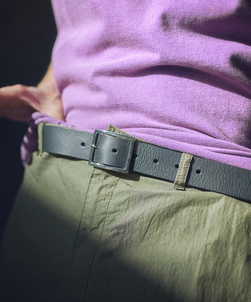 ADAM PATEK(アダムパテック)の「ADAMPATEK/italian leather wide belt/イタリアンレザーワイドベルト(ベルト・メンズ・ダークブラウン/ブラック・FREE)」の4枚目の写真