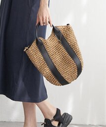 ikka | 【雑誌InRed6月号掲載】雑材カラー持ち手2WAYバッグ(ショルダーバッグ)