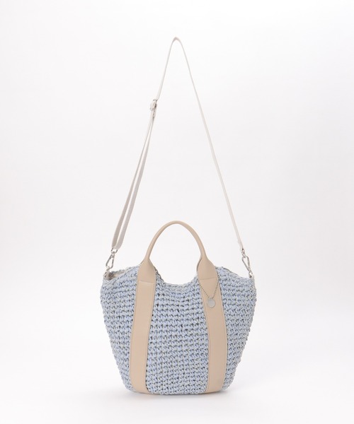 ikka（イッカ）の「【雑誌InRed6月号掲載】雑材カラー持ち手2WAYバッグ（ショルダーバッグ・レディース・ベージュ/ブラウン/グレー/ブルー・FREE）」の5枚目の写真