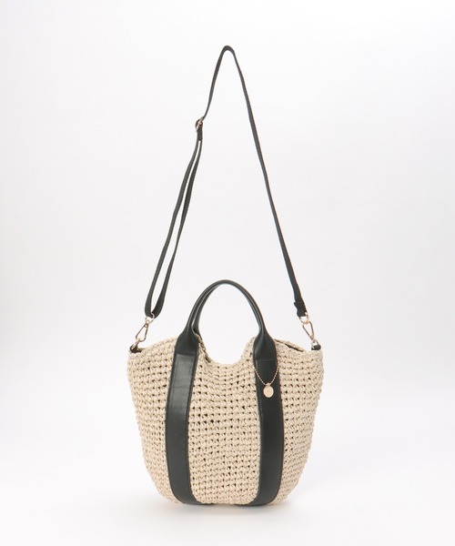 ikka（イッカ）の「【雑誌InRed6月号掲載】雑材カラー持ち手2WAYバッグ（ショルダーバッグ・レディース・ベージュ/ブラウン/グレー/ブルー・FREE）」の18枚目の写真