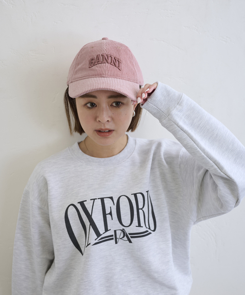 GANNI（ガニー）の「GANNI / ガニー Cap Hat Corduroy（キャップ・レディース・ネイビー/ピンク・FREE）」の18枚目の写真