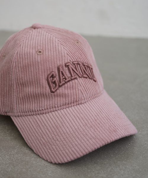 GANNI（ガニー）の「GANNI / ガニー Cap Hat Corduroy（キャップ・レディース・ネイビー/ピンク・FREE）」の16枚目の写真