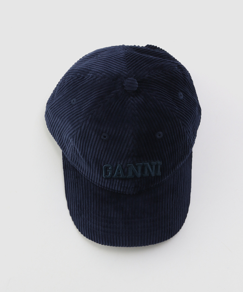 GANNI（ガニー）の「GANNI / ガニー Cap Hat Corduroy（キャップ・レディース・ネイビー/ピンク・FREE）」の11枚目の写真
