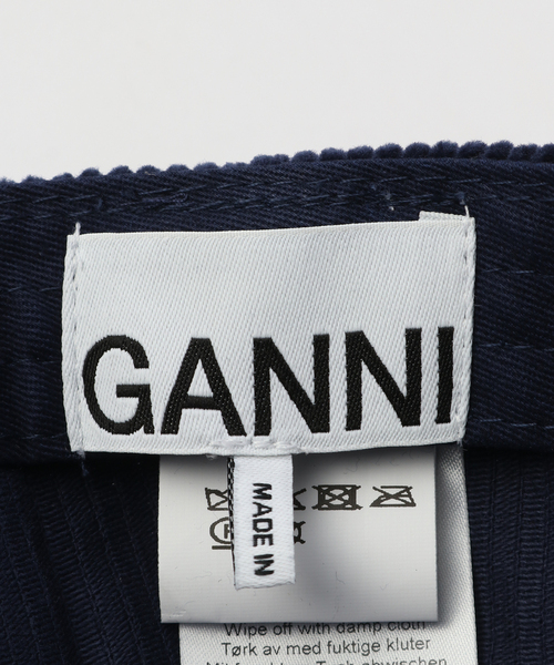 GANNI（ガニー）の「GANNI / ガニー Cap Hat Corduroy（キャップ・レディース・ネイビー/ピンク・FREE）」の9枚目の写真